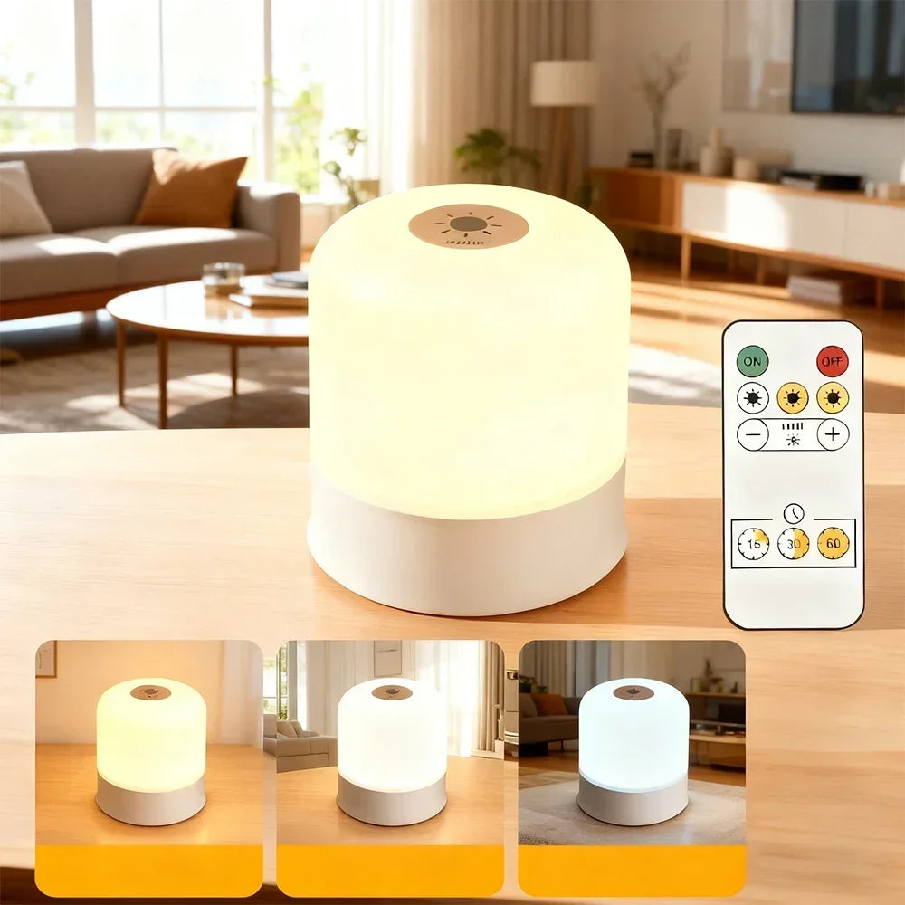 Touchscreen RGB Desk Lamp — Dimmable Rechargeable Bedside Light