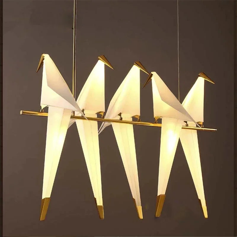 Origami Paper Bird Chandelier — Designer Bird Lamp Collection