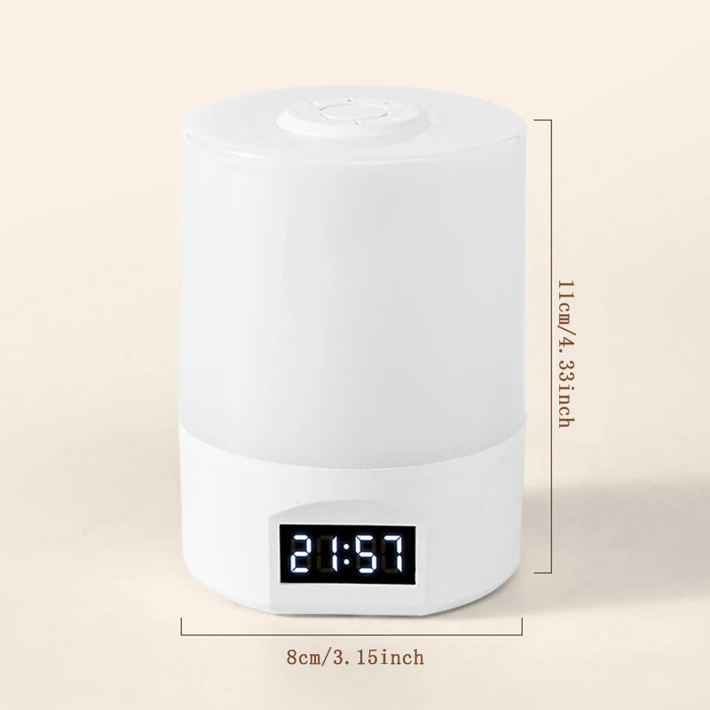 Touch-Control Desk Lamp with Calendar Clock — Dimmable Rechargeable Light