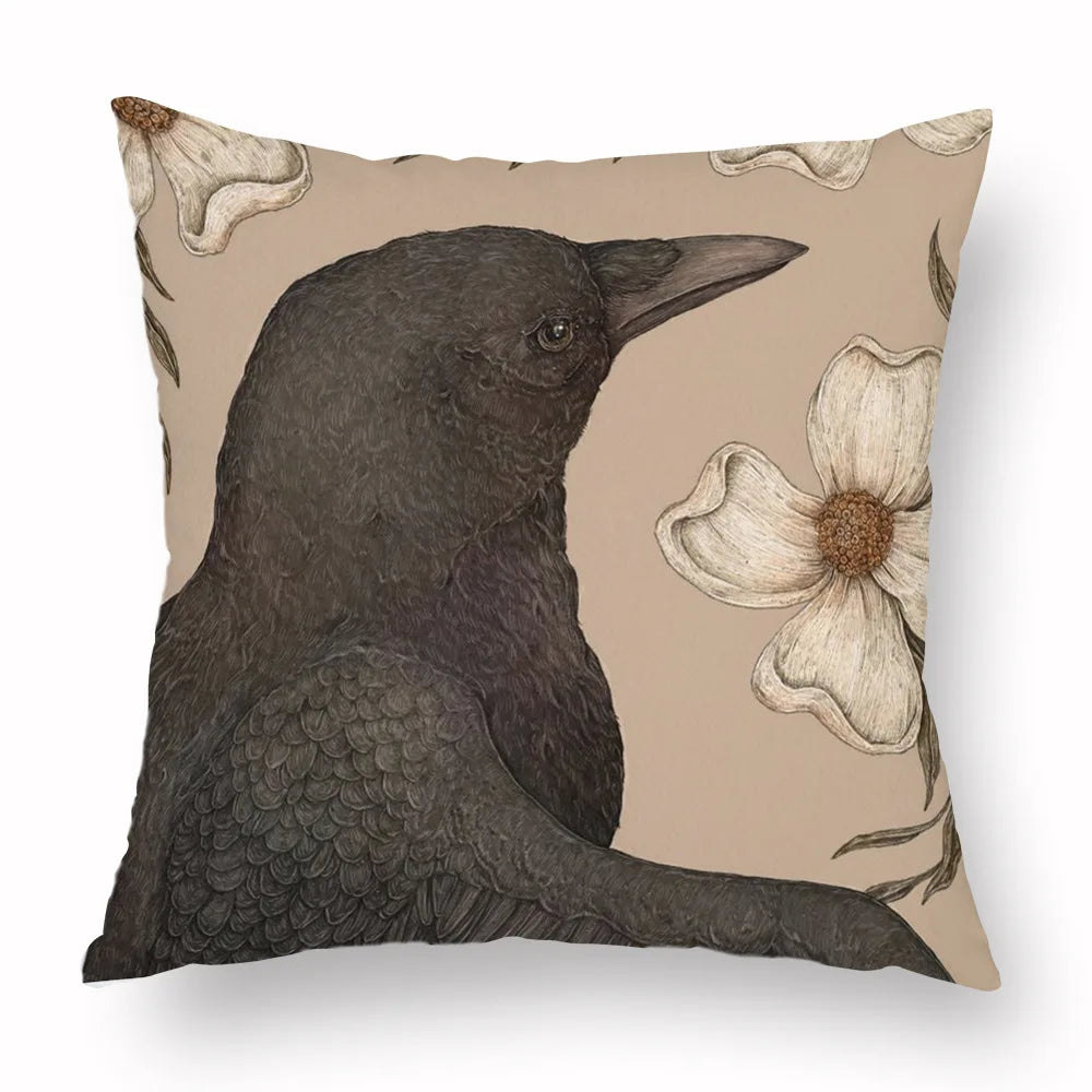 Woven Animal Print Pillow Cover — Textured Sofa & Car Cushion