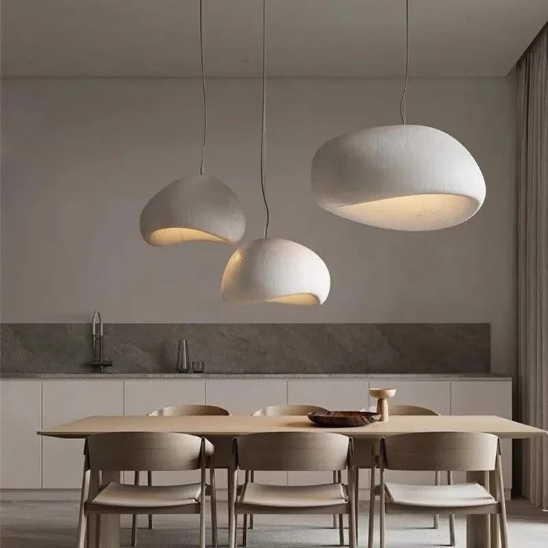 Wabi Sabi Sculptural Pendant Light — Nordic Handmade Ceiling Lamp
