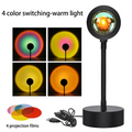 Sunset Projector Lamp — Rotating Mood Light for Photography & Decor