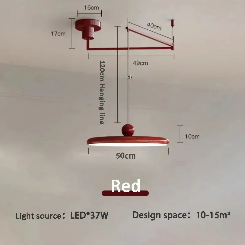 Rocker Arm LED Pendant Light — Kinetic Kitchen Bar & Dining Fixture