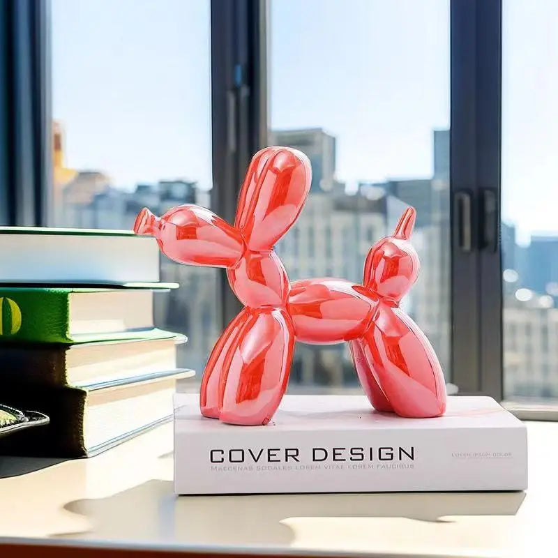 Ceramic Balloon Dog Sculpture — Nordic Modern Decorative Figurine