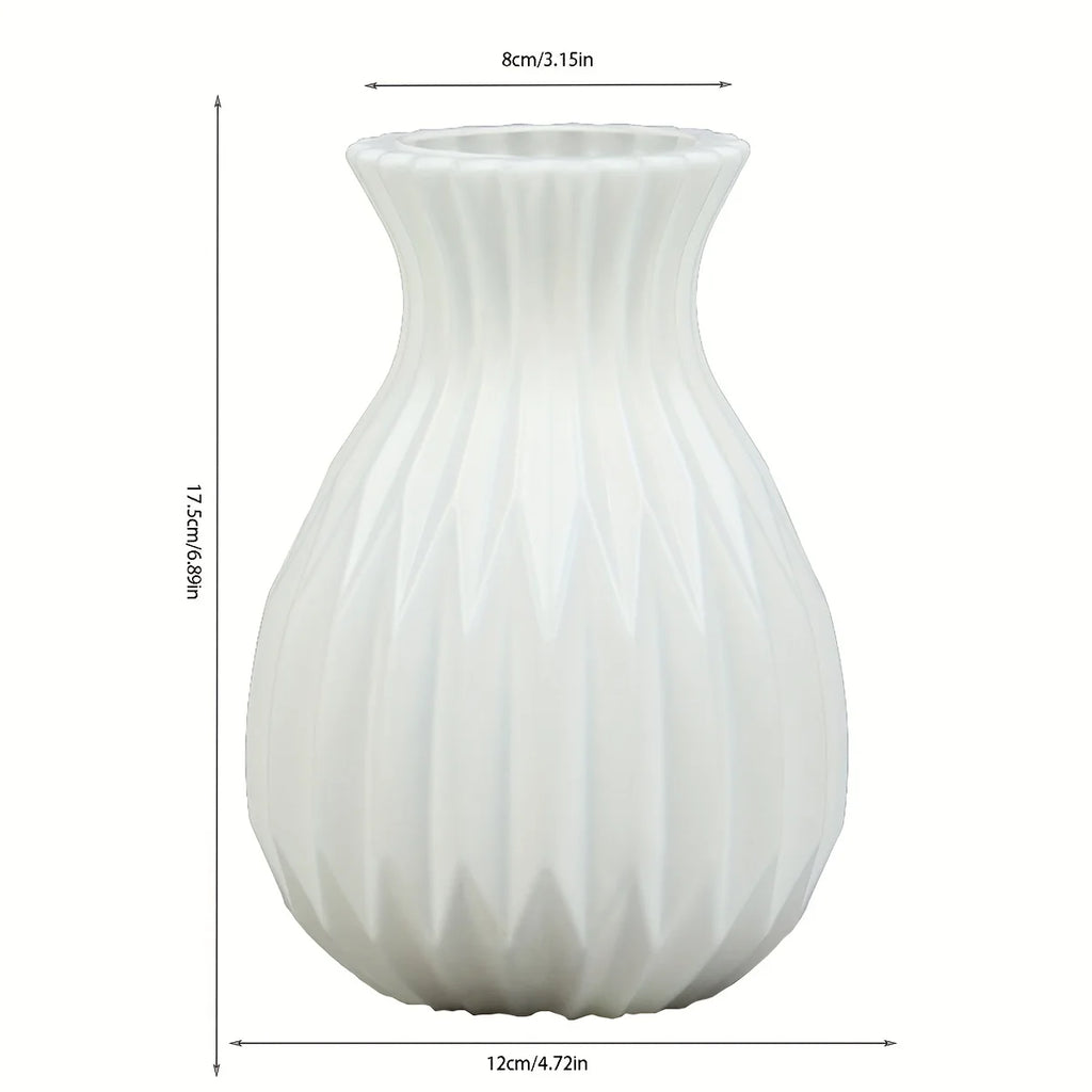 Water Cultivation Ceramic-Look Vase — Minimalist European Home Vessel