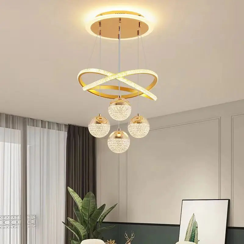 Nordic Tri-Color LED Chandelier — Modern Dining & Living Room Ceiling Light