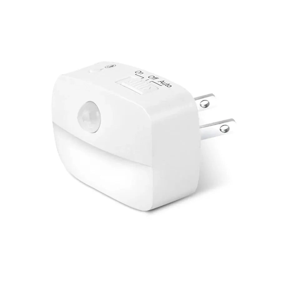 Plug-In Motion Sensor Night Light — Wireless Socket Lamp for Bedroom & Hallway