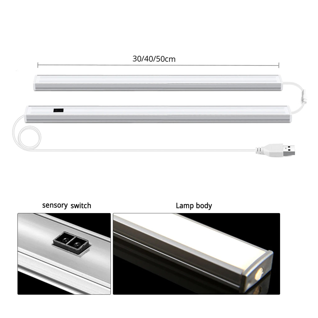 Hand-Wave Sensor Cabinet Light — Touchless USB LED Kitchen Strip