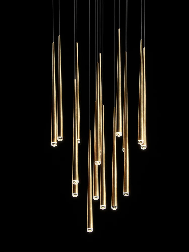 Conical Long Chandelier — Modern Nordic High-Rise Pendant Light