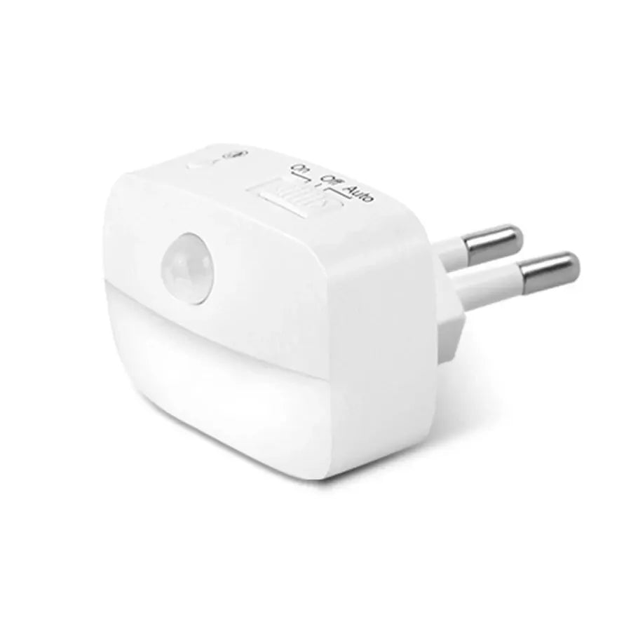 Plug-In Motion Sensor Night Light — Wireless Socket Lamp for Bedroom & Hallway
