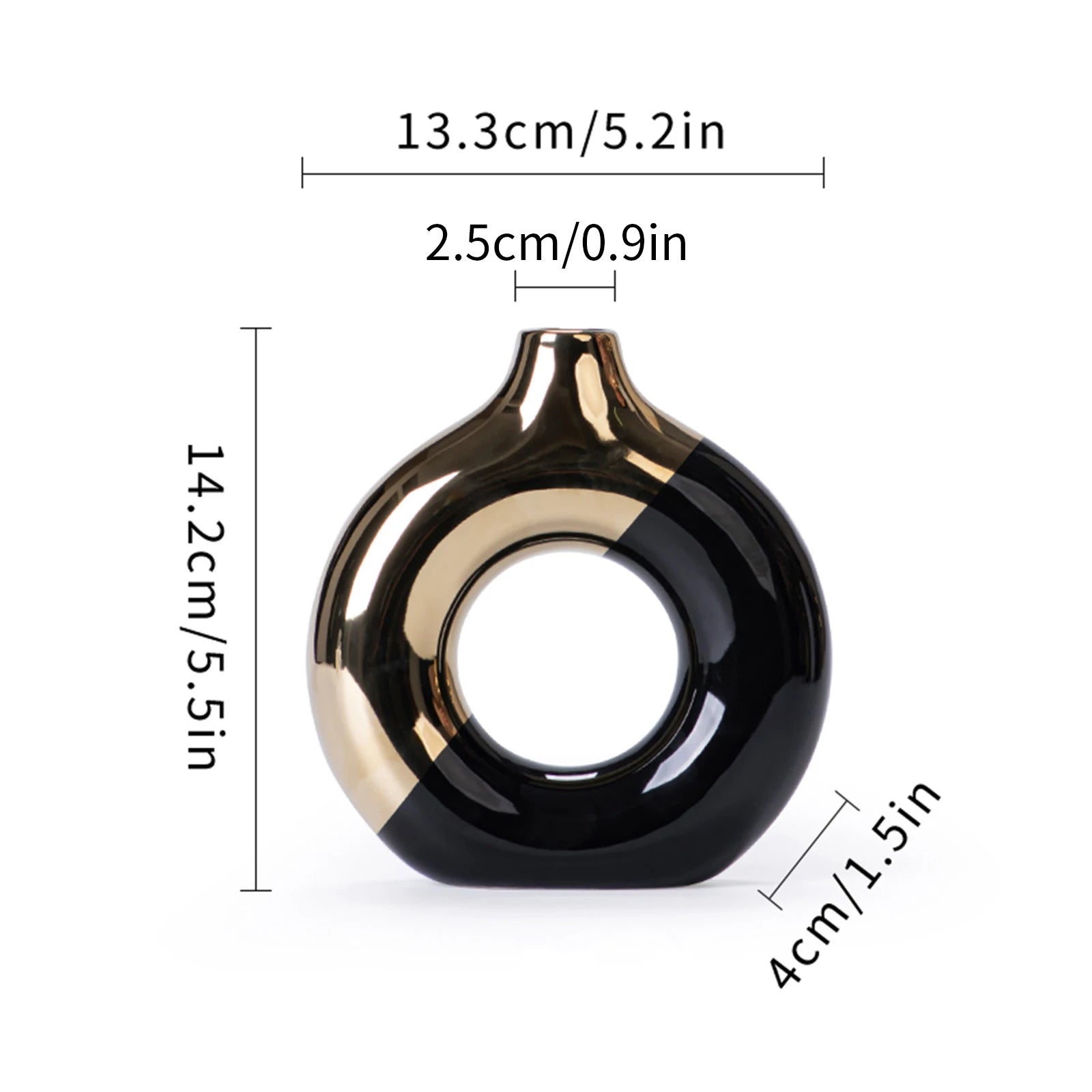Luxury Nordic Ceramic Vase — Hotel-Style Plant Pot for Dining & Living Room
