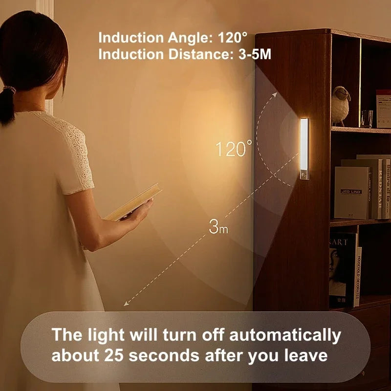 PIR Motion Sensor Light Strip — Rechargeable Magnetic Cabinet Lamp