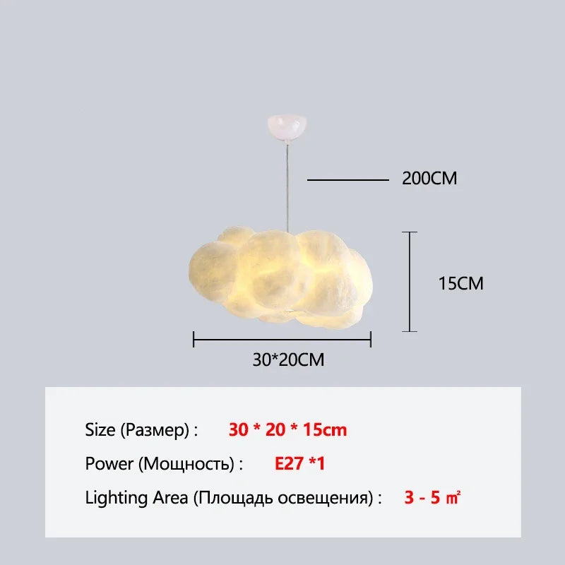 Floating Cloud Pendant Chandelier — Modern White Sculptural Ceiling Light