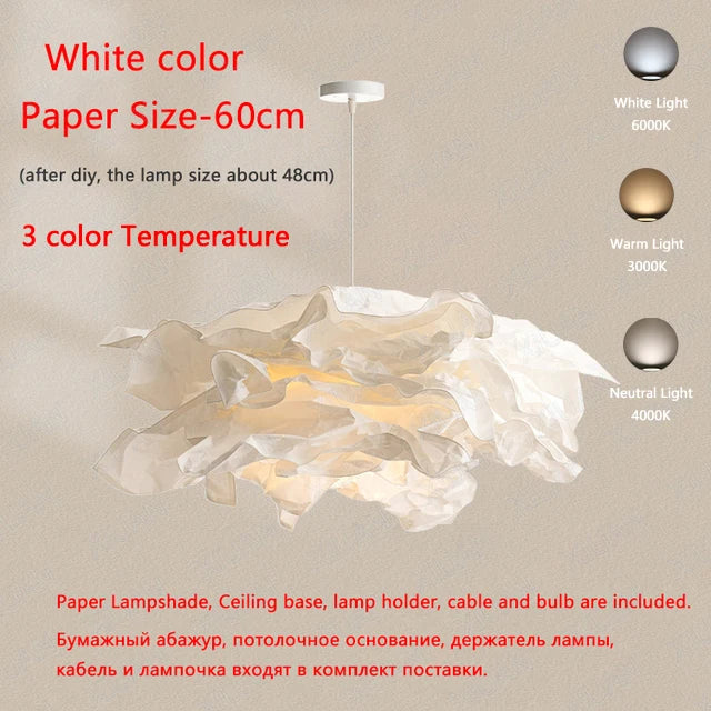 Minimalist Paper Pendant Light — DIY Sphere Chandelier