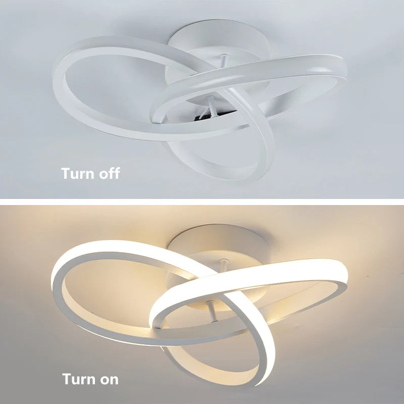 Modern Tri-Color LED Ceiling Light — Surface-Mount Bedroom & Dining Fixture