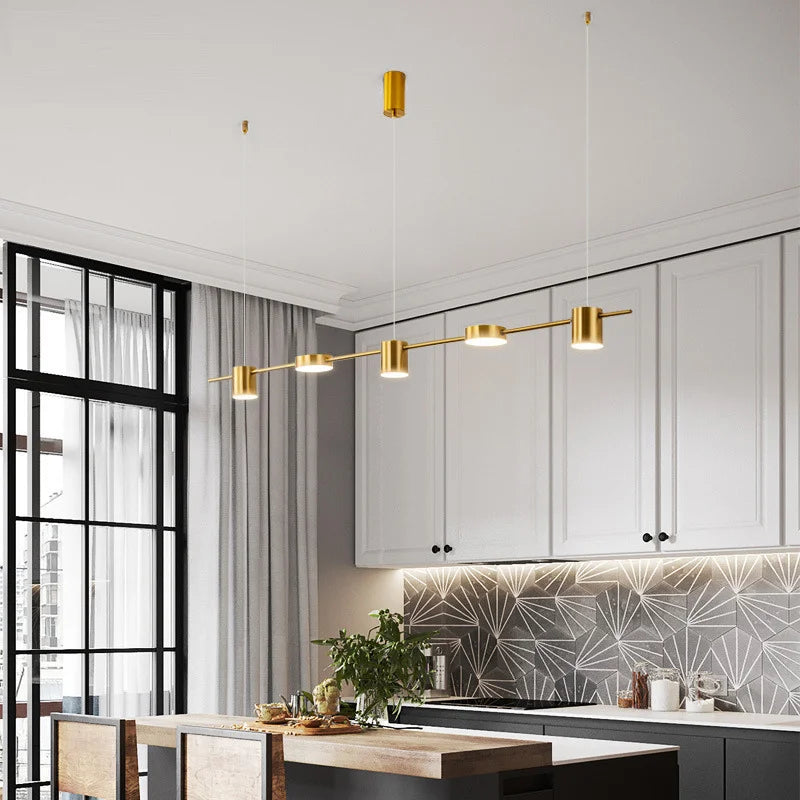 Modern Multi-Head LED Chandelier — Dimmable Smart Ceiling Fixture for Dining & Office