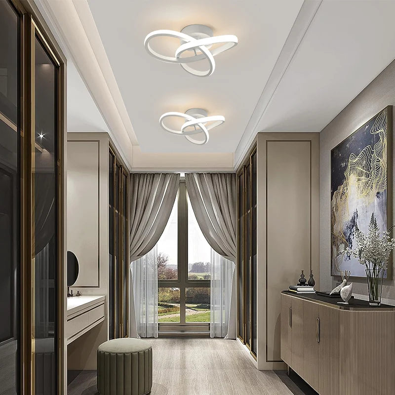 Modern Tri-Color LED Ceiling Light — Surface-Mount Bedroom & Dining Fixture