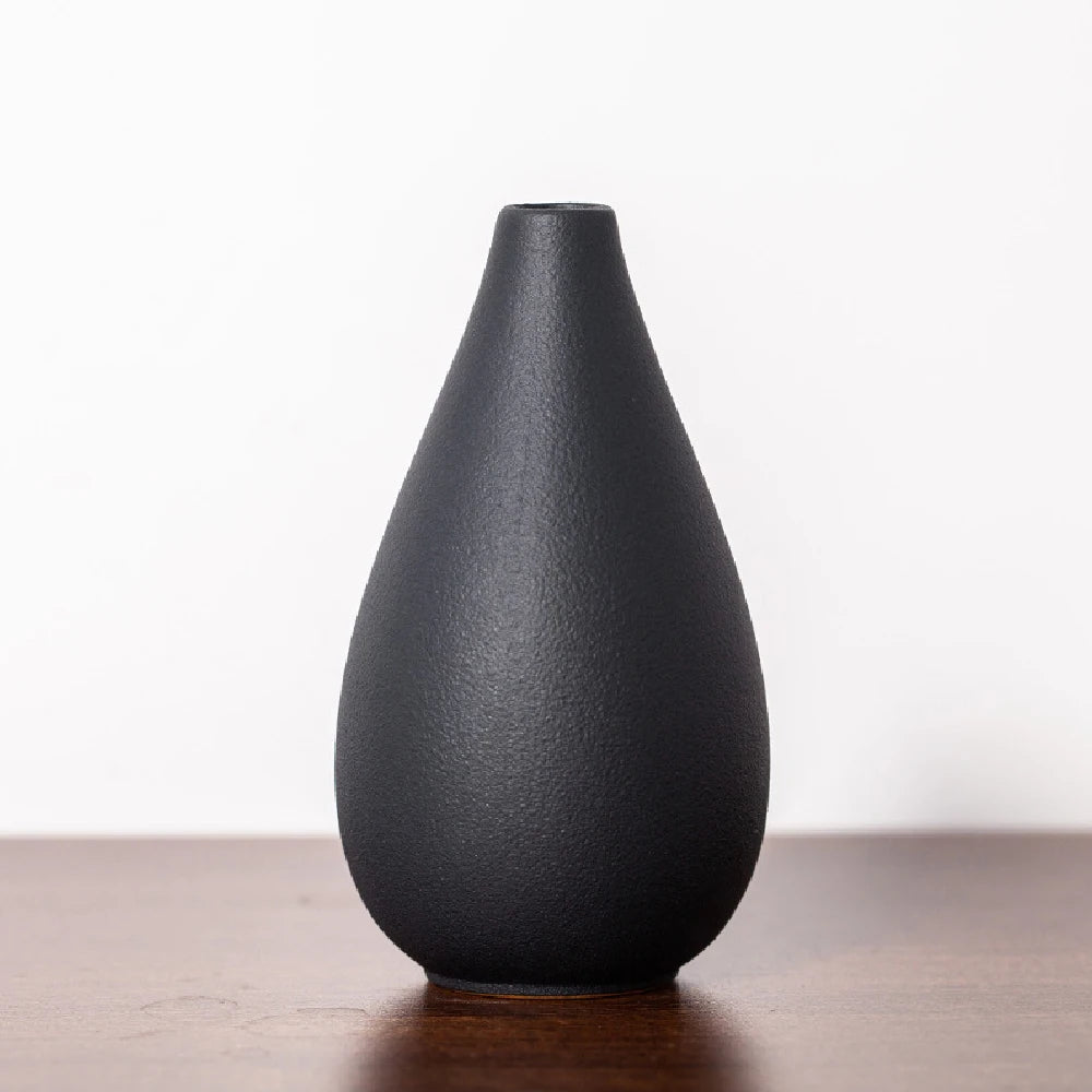 Small Matte Ceramic Vase — Frosted Elegant Table & Shelf Decor