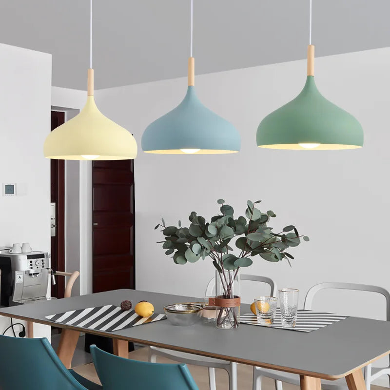 Macaron Pastel Pendant Chandelier — Aluminum Modern Ceiling Light