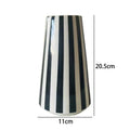 Black & White Checkered Ceramic Vase — Minimalist Statement Piece