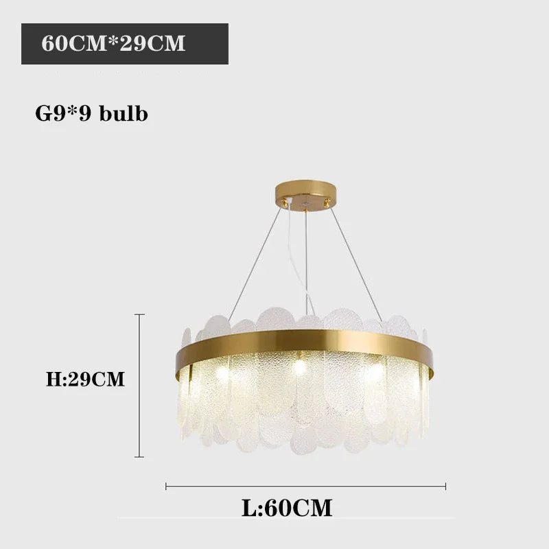 Crystal Ceiling Chandelier — Modern Art Deco Light for Bedroom & Dining Room