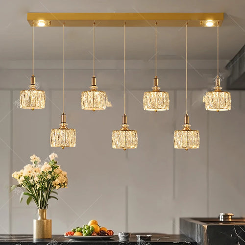 Crystal Restaurant Chandelier — Grand Multi-Head Villa Ceiling Light