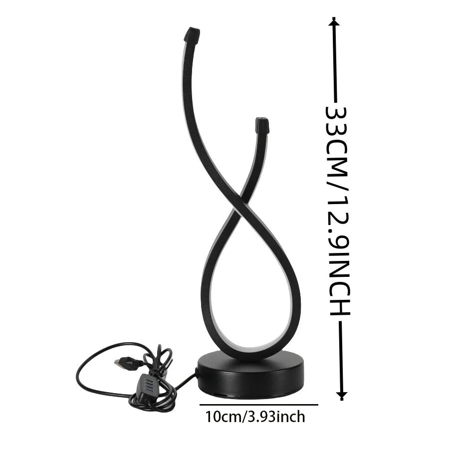Modern LED Desk Lamp — USB-Powered Adjustable Task Light with RGB Accent